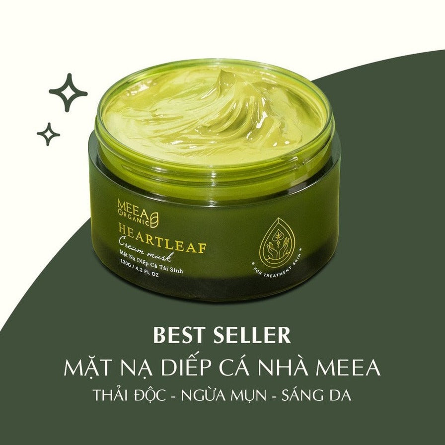 Meea Organic Heartleaf Green Mask - Mặt nạ diếp cá