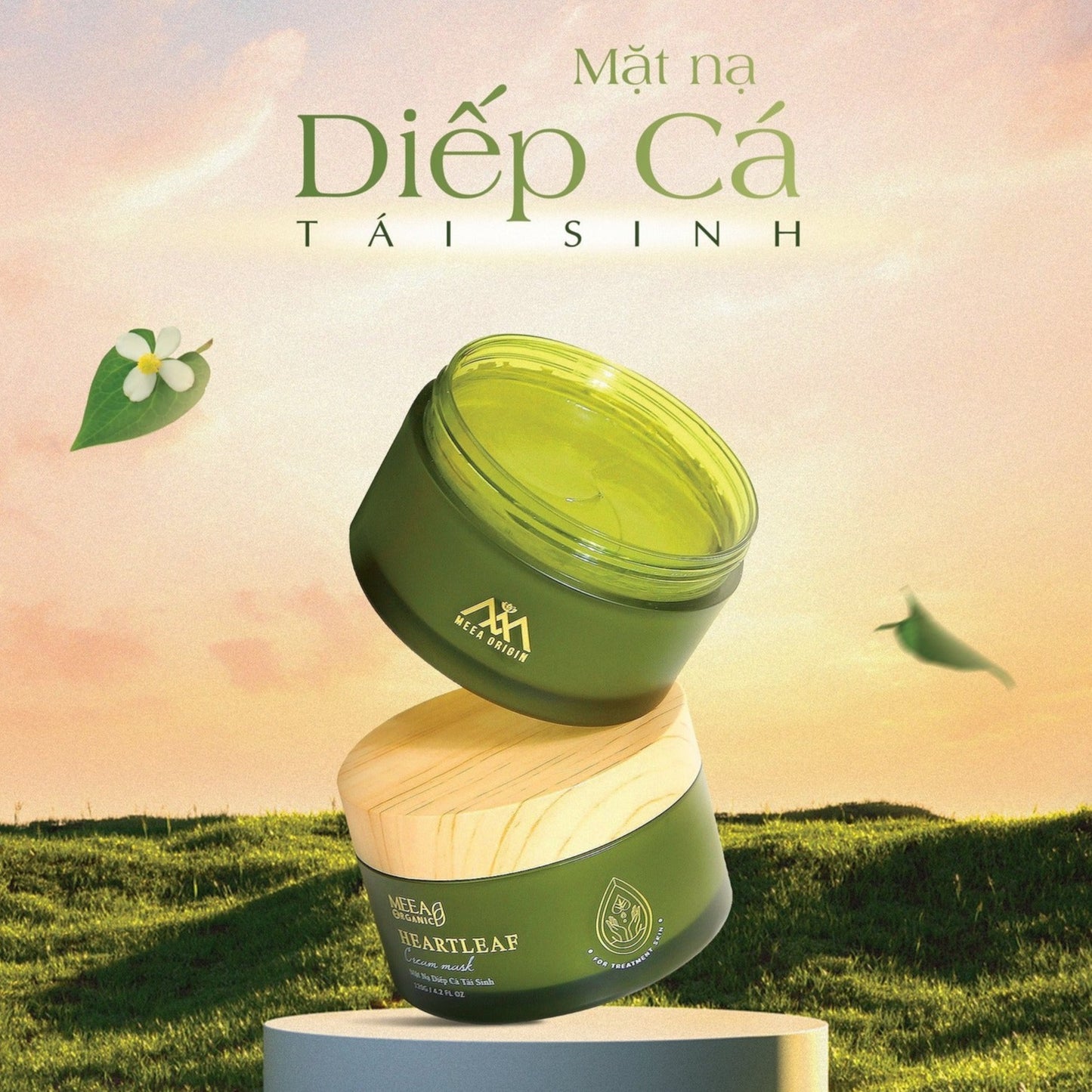 Meea Organic Heartleaf Green Mask - Mặt nạ diếp cá